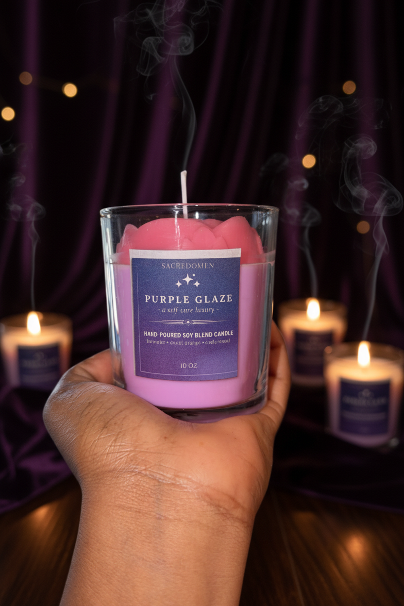 PURPLE GLAZE CANDLE