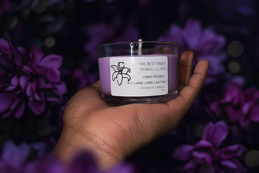 PURPLE GLAZE CANDLE